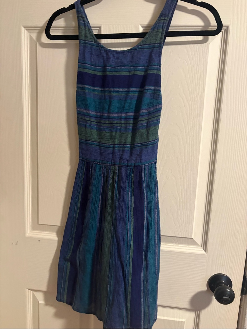 Roxy Girls Blue & Teal Striped Sundress